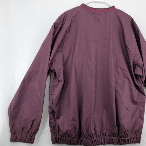 PGA Tour Shirt Men's V-Neck Pullover Long Sleeve Plaid Red Extra Large - Picture 10 of 12